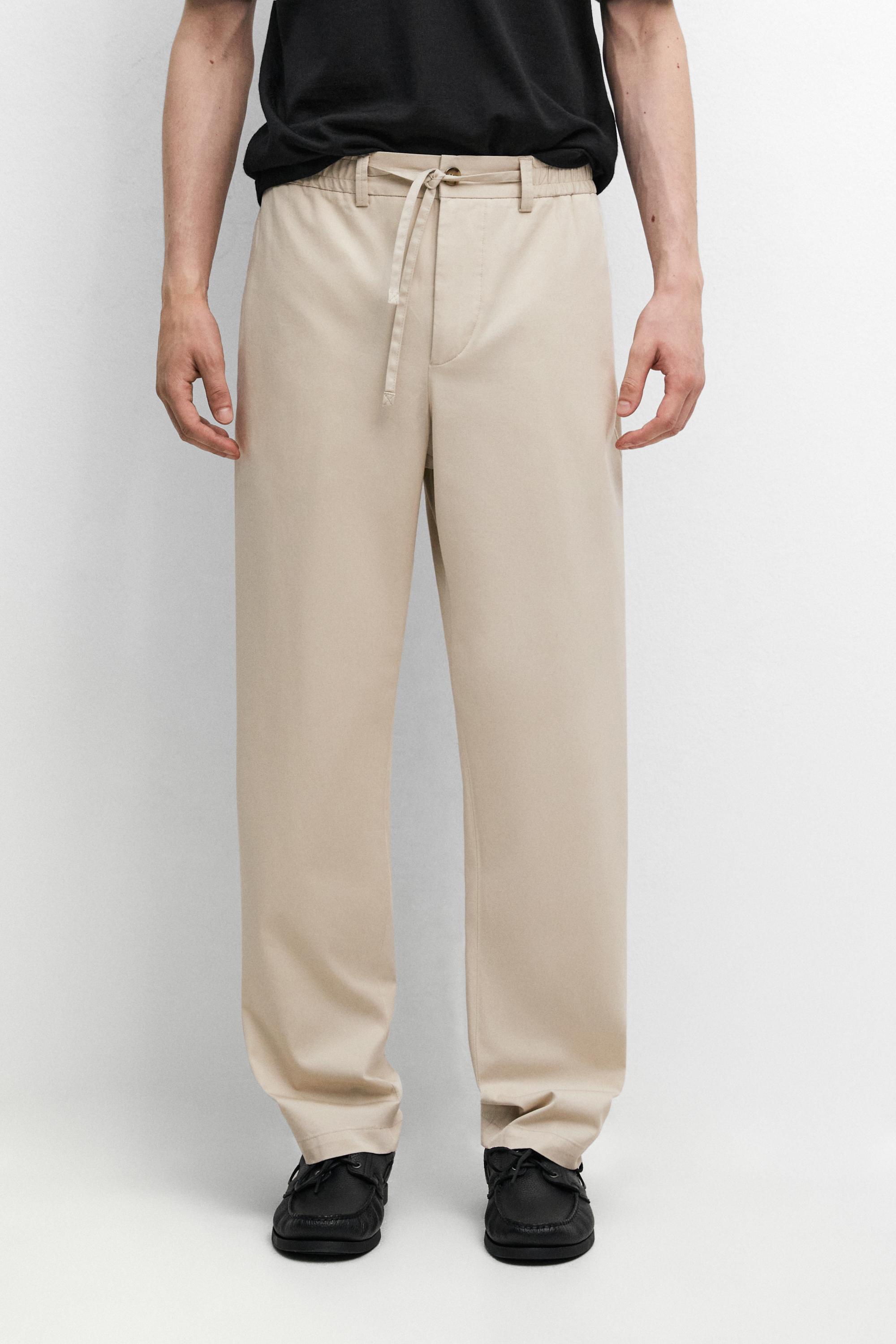 Cotton blend jogger fit pants